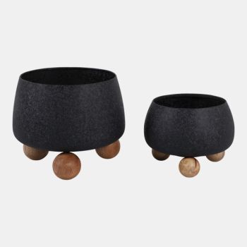 ROUND PLANTERS (S/2)