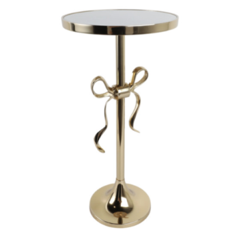 YORK GOLD BOW ACCENT TBL MARB