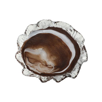 BRWN LACE PLATE A 34*33*4(CM) FB-E25012A