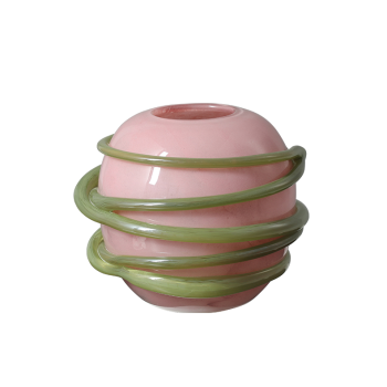 GREEN LINE VASE PINK B 21*18(CM) FB-E25039B