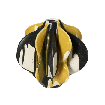 SPLASHED GLAZE FAN VASE 22*23*23(CM) FF-D25064