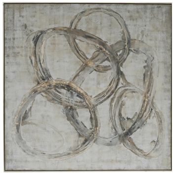 ABSTRACT FRAMED OIL PAINTING