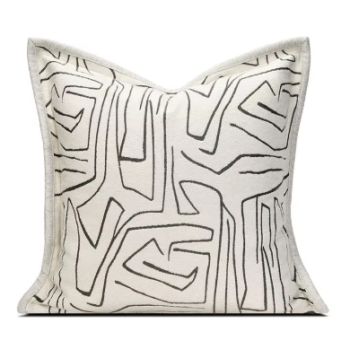 ABSTRACT CUSHION 45*45(CM) BEIGE