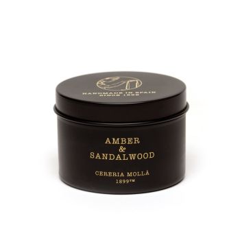 TIN TRAVEL CANDLE AMBER & SANDALWD 90(GR) TC5537