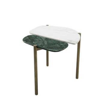 DUO SIDE TABLE WHITE / GREEN